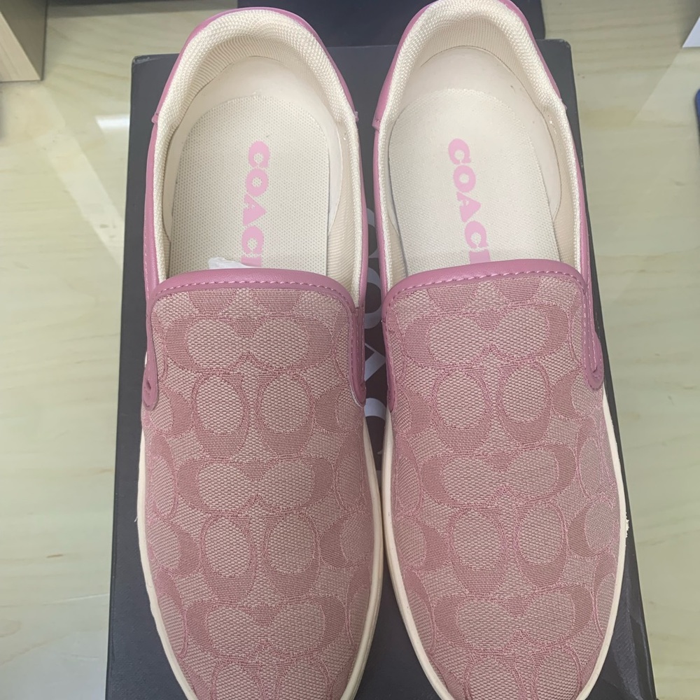 Brand new never worn authentic coach slip on shoes womans size 9.5